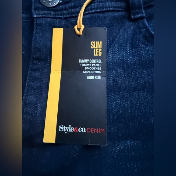 Style & Co. Denim Dark Blue Slim Leg Jeans - Picture 3 of 5
